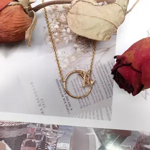 Pre-owned Louis Vuitton Gold Tone Long Necklace T10311487