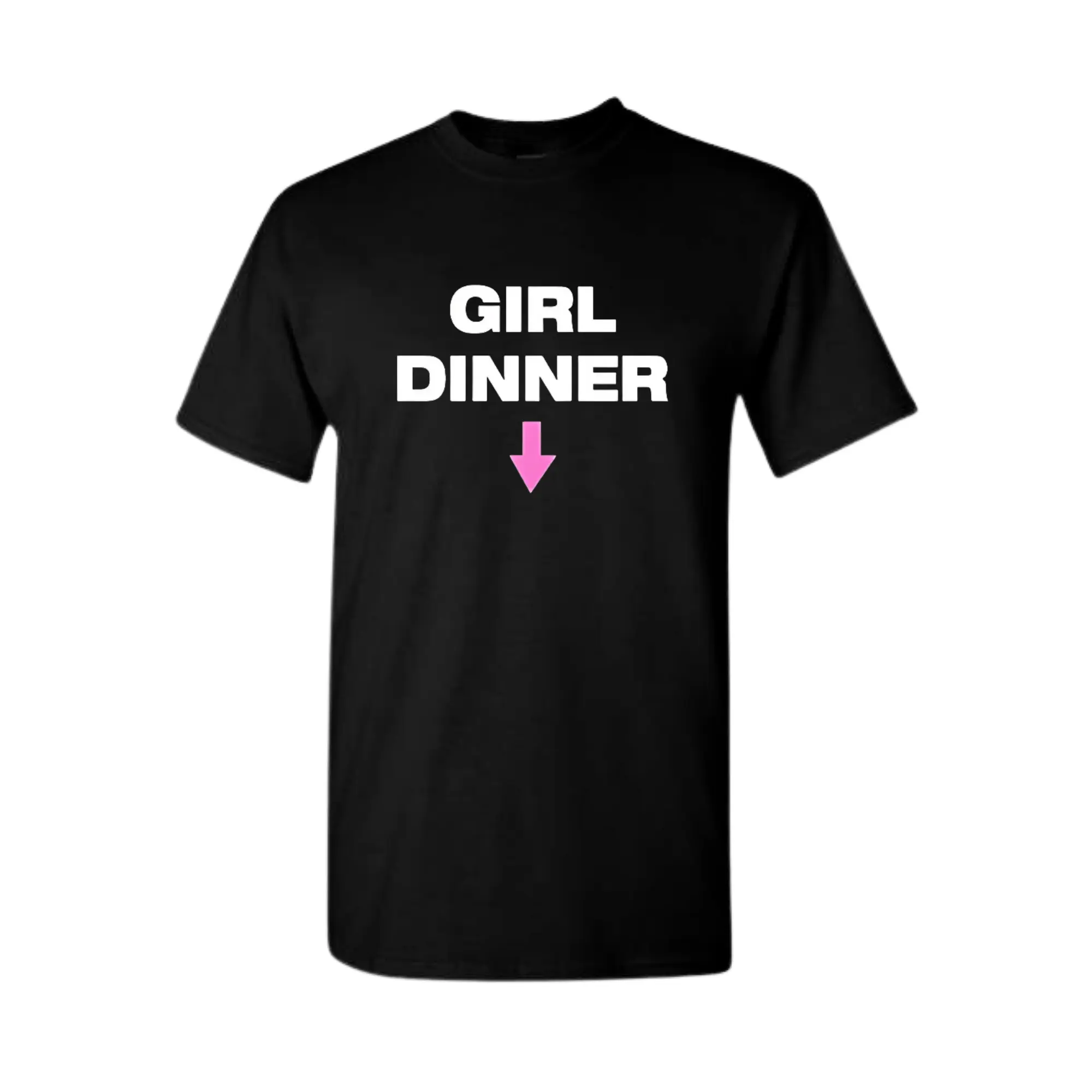 Girl Dinner T-Shirt, Kayla Malecc Funny Tee - Funny Shirt Casual Crew Neck 100% Cotton, Women's Summer Shirt, Graphic Tees Comfort Fashion