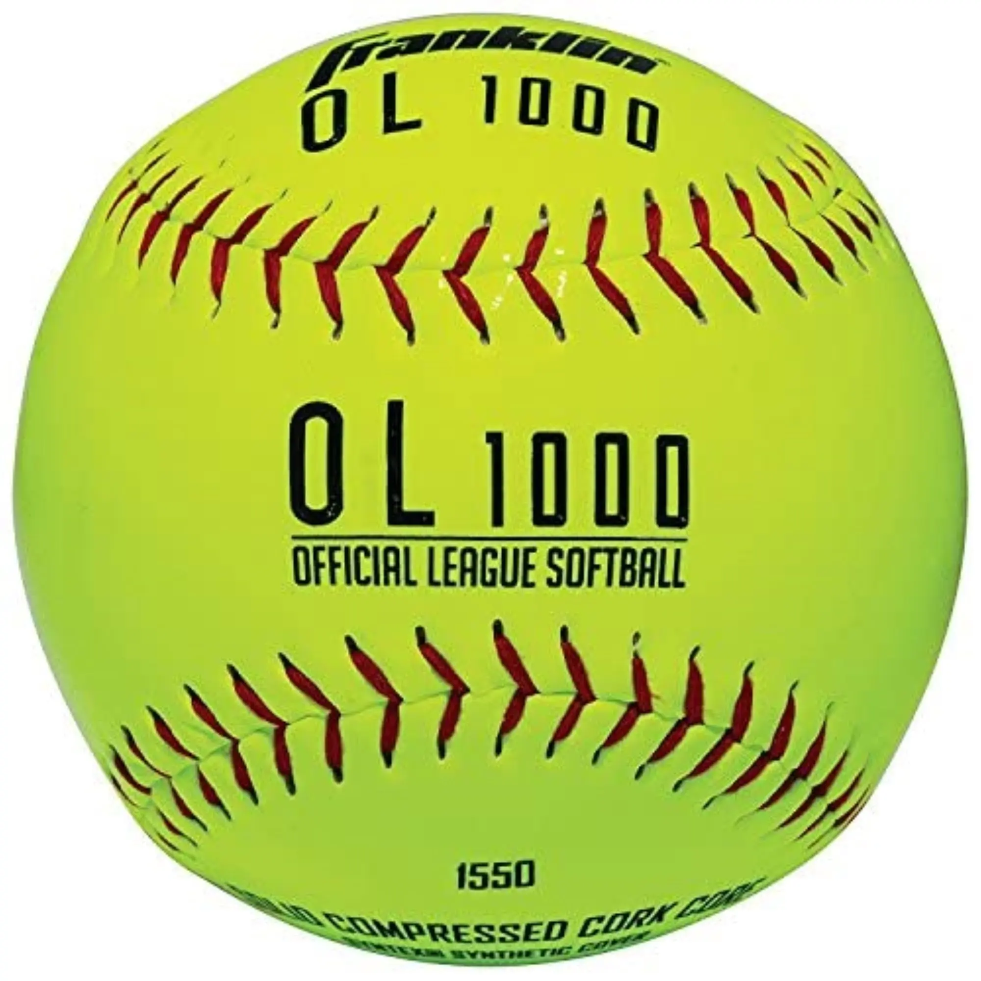 Franklin 12 in. Synthetic Yellow Softballs - Pack of 12, Ideal for Softball Training