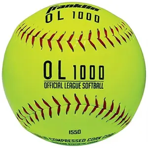 Franklin 12 in. Synthetic Yellow Softballs - Pack of 12, Ideal for Softball Training Franklin 12 in. Synthetic Yellow Softballs - Pack of 12, Ideal for Softball Training