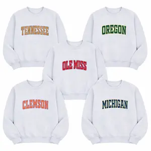 Custom College Team Sweatshirt – Ash Grey, Choose Your Team, Vintage University Graphic Shirt, Sport Style Fan Shirt, Game Day Outfit, Menswear & Womenswear
