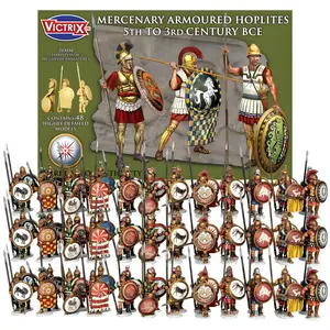 Wargames Delivered Victrix Mercenary Armoured Hoplites Miniature Set for Wargaming with Bonus STL Download