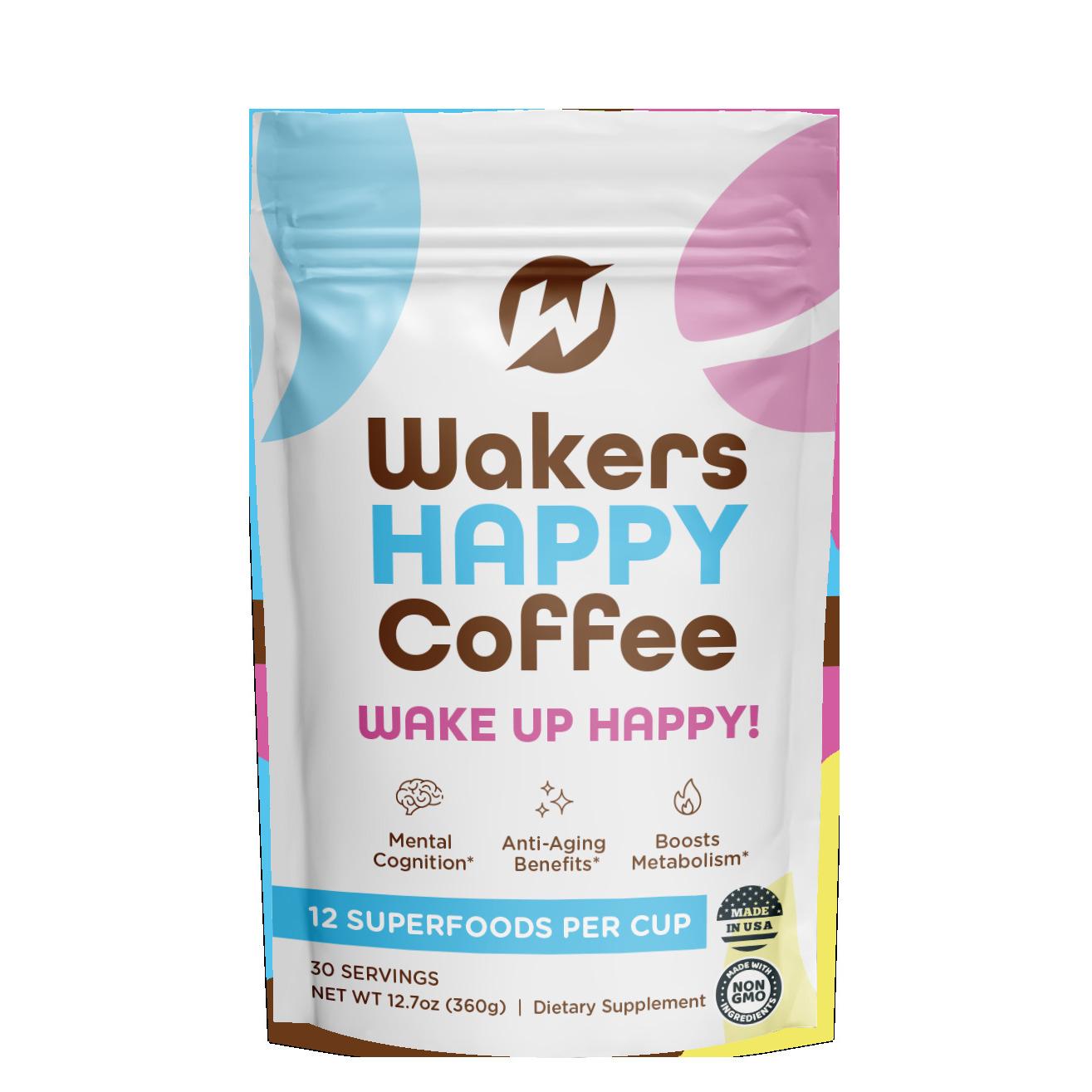 Wakers HAPPY Coffee Limited quantity available for pre-order and estimated to ship by Feb 28, 2026.
