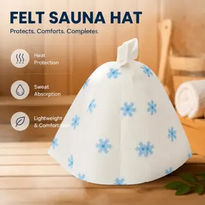 Sauna Hat Design with Snowflake Pattern, Ideal for Steam Sauna, Hot Spring, Spa, Bathing, Simple and Stylish Accessory