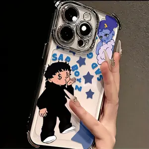 Stylish Rapper J-Junior H Sad Girlz BOYZ Adorable Cartoon Phone Case Compatible with for iphone Models 17,16, 15, 14, 13, 12, 11 Mini, Pro, Max, Air, X, XR, XSMAX, 8, And 7 Plus, Featuring a Transparent Soft Back Cover That Prevents Falls.