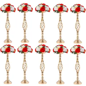 Elegant Metal Candle Holders Set, Perfect for Weddings & Dining Room Decor, High-End Candelabras Suitable for Pillar Candles