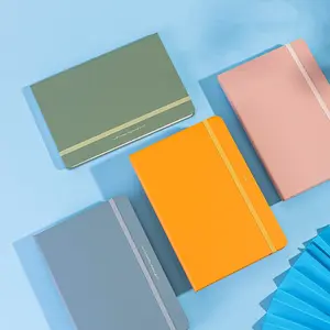 Deli 4 Colors Leather Notepad, Horizontal Line Pager, 96 Sheets, Business Office Stationery, Thick Paper, Smooth Writing