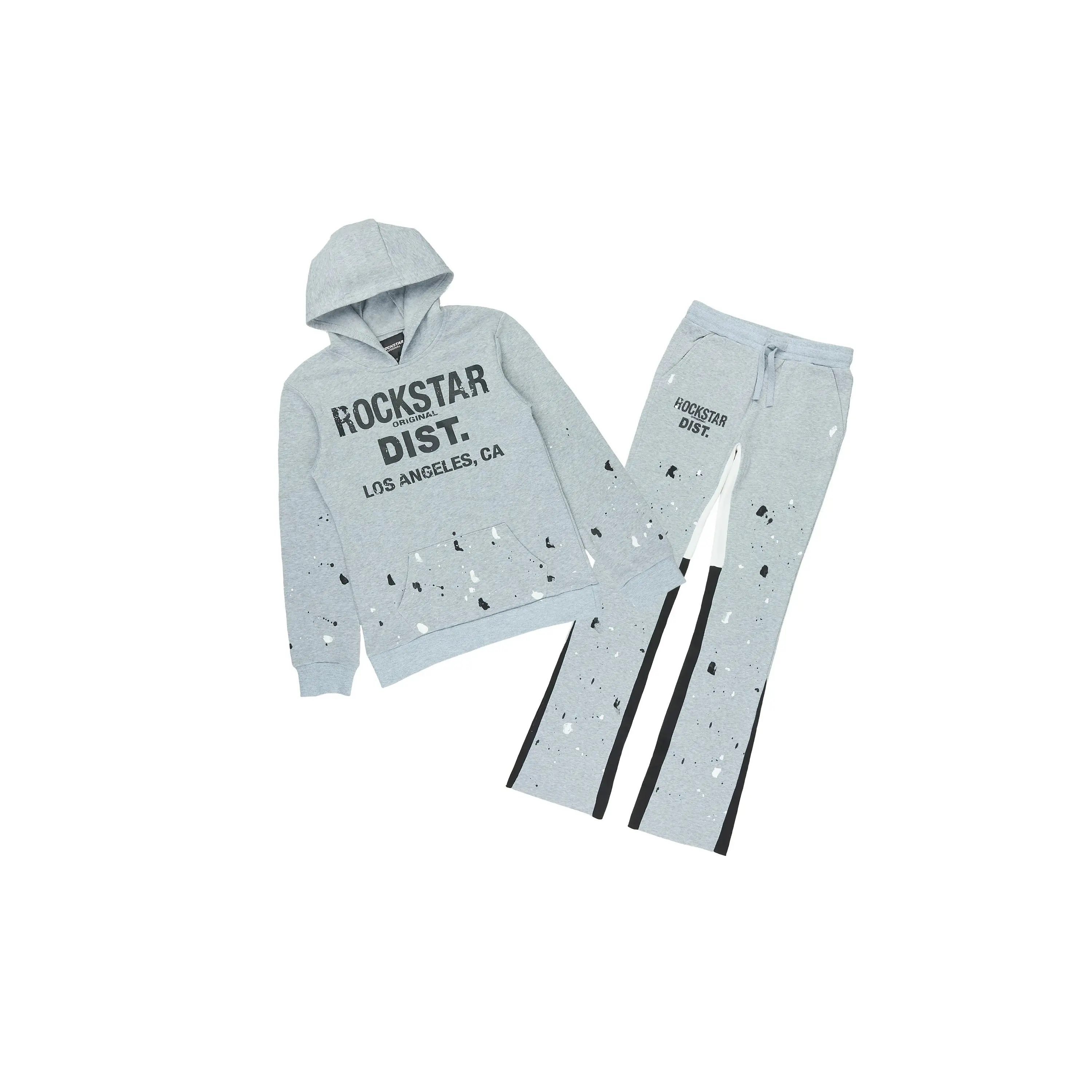 Boys Scottie Heather Grey Stacked Flare Track Set