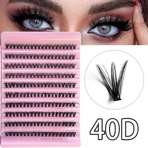 200 Piece Single Cluster False Eyelashes Set, D Curl 40D Style, Fake Mink Fur Lashes, Mixed Lengths 8-16mm, Perfect for Daily Use
