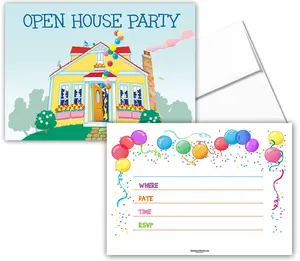Stonehouse Collection Open House Invitations - 25 Open House Invites with Envelopes - USA Made