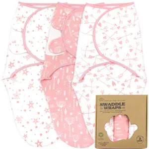 Bublo Baby Organic Adjustable Swaddle Sleep Sacks (3-Pack)