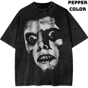 Gildan Pazuzu Shirt The Exorcist Horror Movie T-Shirt Crew Neck Casual Vintage Graphic Tee Unisex Halloween Gift for Men Women Streetwear Top