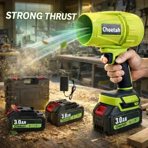 Cheetah Cordless Blower –  Turbo Power! ️ 2x 21Vmax Batteries for Fast Car Drying & Garden Cleanup！