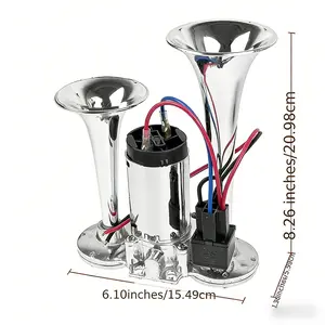Universal Dual Speaker Kit - Bright Silver Housing, Clear Audio Output