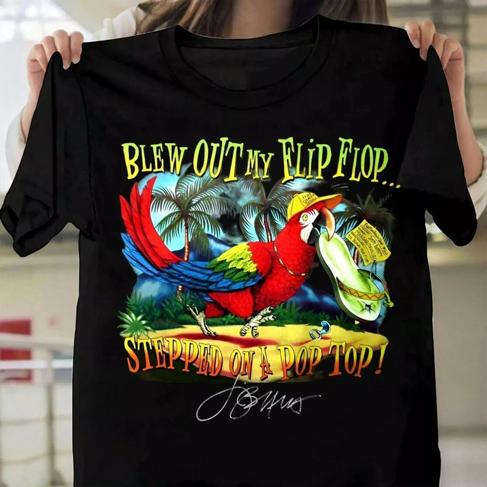 Vtg Jimmy Buffett Margaritaville Tour Cotton Black Unisex Shirt