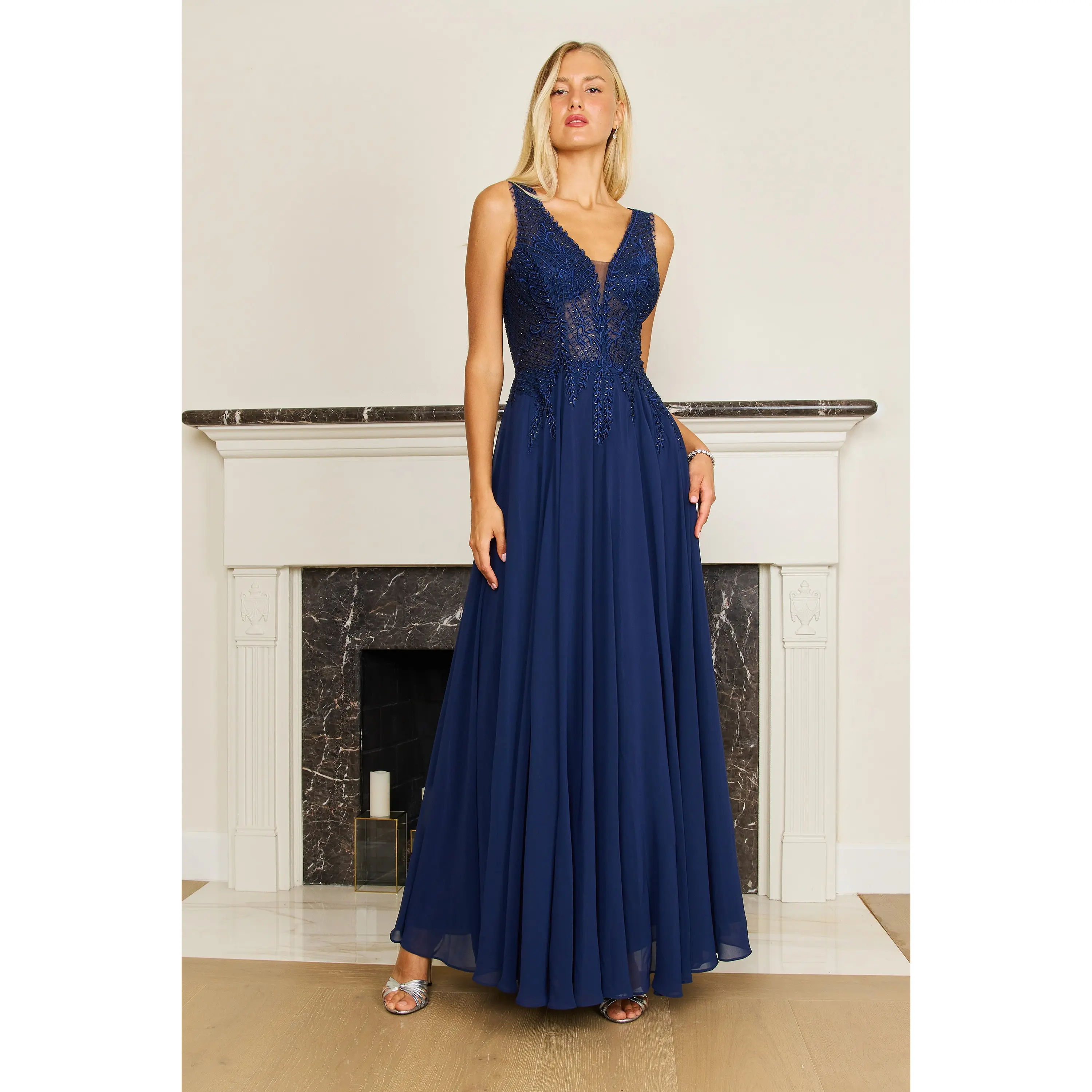 Dylan & Davids Long Formal Dress Plus Size Chiffon Evening Gown