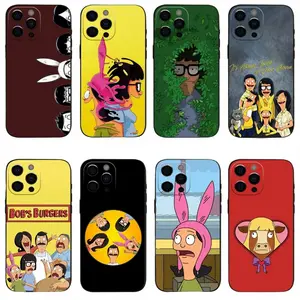 Anime B-Bobs B-Burgers Phone Cases For iPhone 17 Promax Pro Air 16 Plus 15 14 13 12 11 Soft Black Shockproof Protective Cover Smartphone Protection