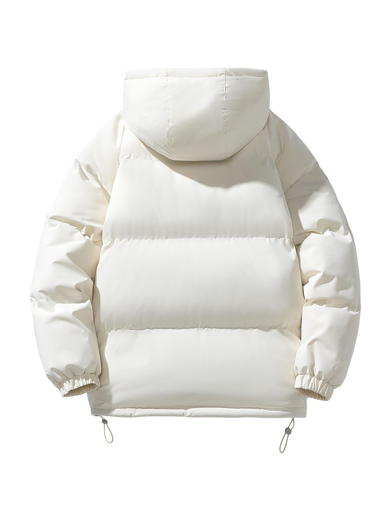 CCCMAI Men's winter warm cotton jacket Thick Winter Jacket, Autumn/Winter Outerwear,  Black Casual Outdoor Jacket, Suitable for Work, Travel, and Daily Use