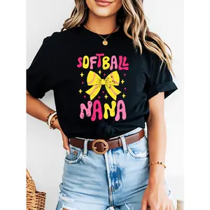 Softball Auntie Shirt, Mimi Gigi Nana Shirt, Coquette Shirt, Grandma Shirt, Softball Lover Shirt, Go Team Shirt, Game Day Shirt, Game Day Team Spirit Tee