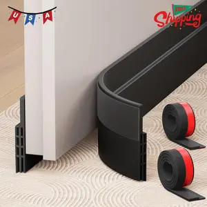 2 Pack Under Door Draft Stopper 2 W x 39 L, Black