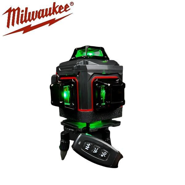 Milwaukee 16-Line 4D Laser Level, Intelligent Touch Screen, Self-Leveling, ±2mm/10m Accuracy, 360° 4D Coverage, Green Laser, For Construction and Interior Layout, With Rechargeable Battery
