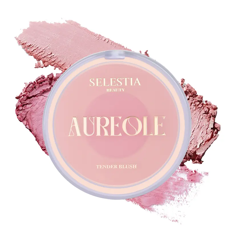 Blush Duo Aureole - High Pigmented Pink Blush for Cheeks - Blush Powder with Matte Finish - Easy-to-Blend Texture
