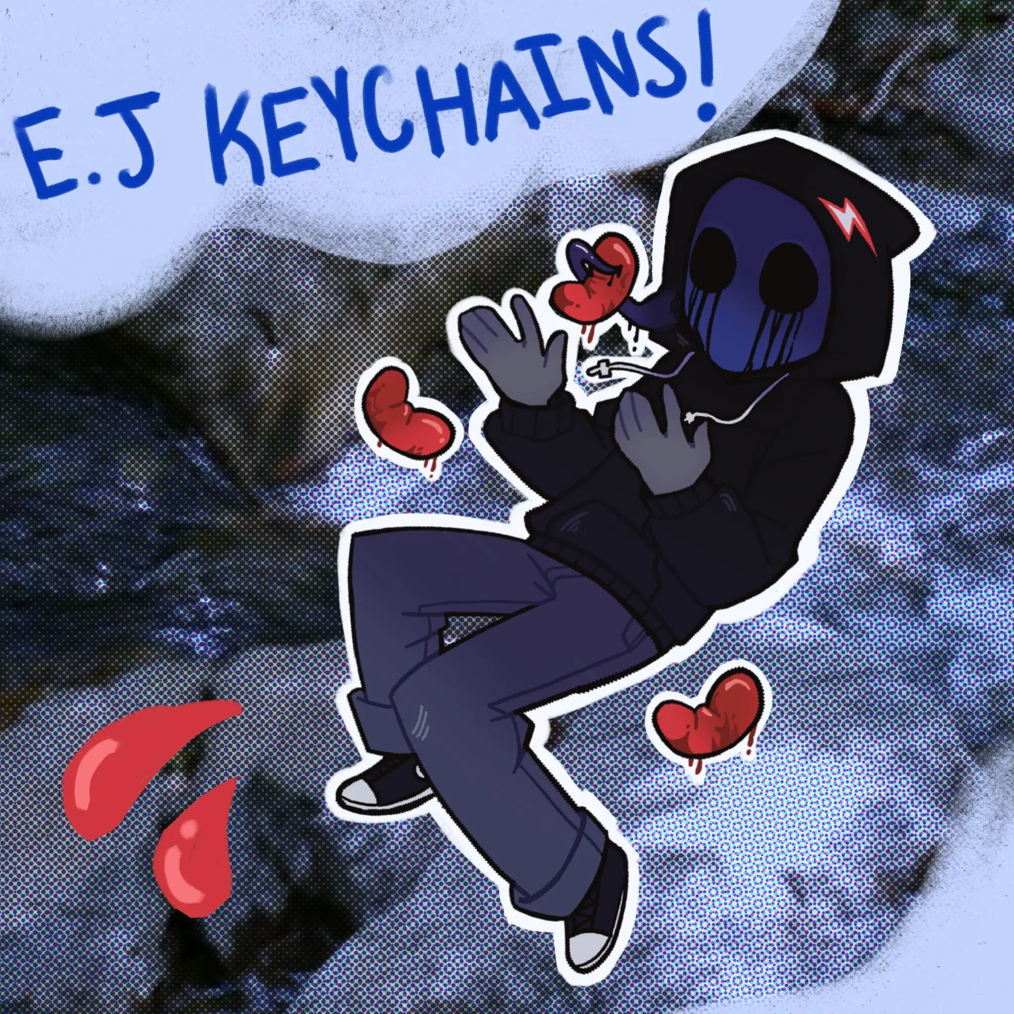 EYELESS JACK Creepypasta Keychain  - Cute Keychains for Bags and Keys, Perfect for Personal Style, Collecting and Gifting