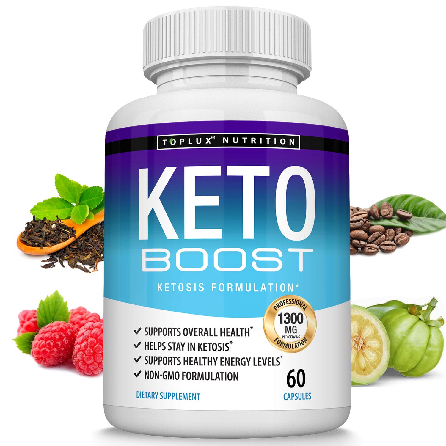 Keto Boost Supplement Ketogenic Formula with Raspberry Ketones, Green Tea Extract and more