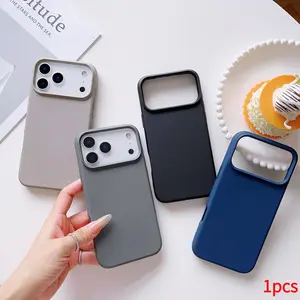 Liquid Silicone Phone Case for Apple 17 Pro, iPhone 16 Pro Max, Milk, Simple Plus, Shockproof, Air Trendy, Excellent Feel