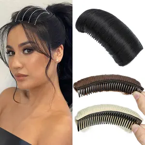 Elegant Invisible Hair Volume Clip Lightweight Multi Functional Fluffy Hair Pad Synthetic Hair Piece Versatile Styling Tool for Weddings & Daily Barrettes Updo Puffy