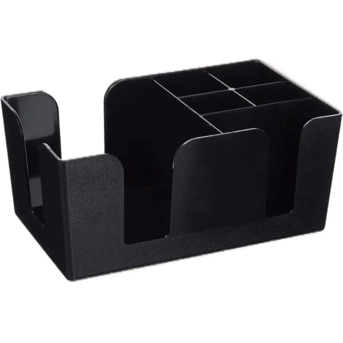 Winco BC-6 Bar Caddy with 6 Compartments,Black,Medium