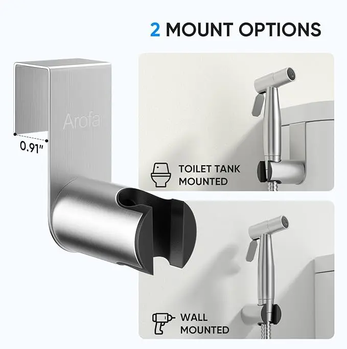 Bidet Sprayer for Toilet, Stainless Steel Bidet Sprayer Kit, Easy Install Toilet Bidet Attachment for Personal Hygiene and Cleaning, Toilet Bidet Sprayer with Bidet Hose for Feminine Wash