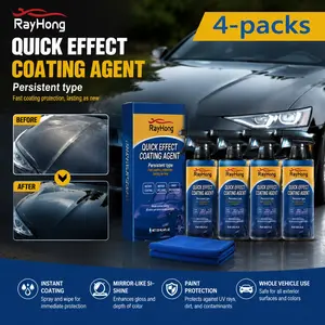Rayhong Car Coating Spray, 4-Pack Automotive Care Refinish Repair Waxing Sealant Liquid, Automotive Coating Agent, Car Paint Protection & Renewal Solution