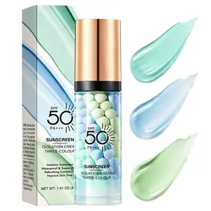 NEW Primer for Face Before Makeup,One Step Color Corector Primer,SPF 50 PA+ 3 In 1 Sunscreen Isolation Cream,Color Correcting Facial Serum Oil Control & Moisturizing Skin Tone