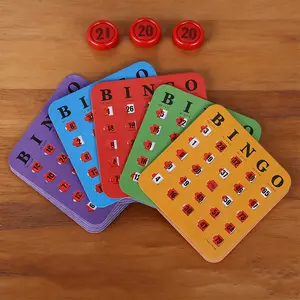 Bingo Board Game Set, Durable Thick Cards, Clear Font, Enhances Logic and Focus, Lightweight for Travel, Family Gatherings, Festive Events