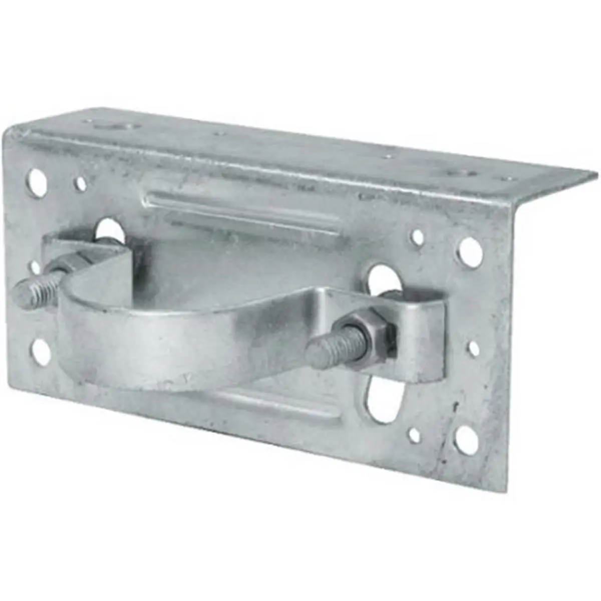 Western Digital Fence Brackets, 2-3/8 in Steel Adapter Clamp Set with Adjustable Bolt for Wood to Steel Posts