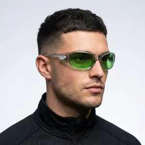Retro Y2K Wrap Around Sunglasses for Men & Women – Futuristic Cyberpunk Aesthetic Glasses for Festivals, Rave, & Streetwear