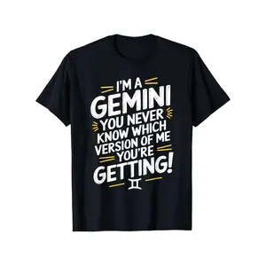Funny Gemini Zodiac Sign Birthday Horoscope Astrology T Shirt, PLUS SIZE
