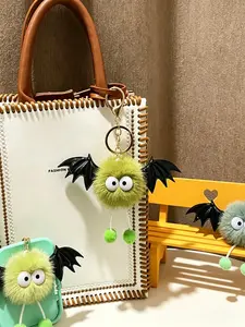 Plush Bat Monster Keychain, Mini Portable Hanging Ornament, Casual Style, Multi-Color Options, Car Interior Decoration, Unisex