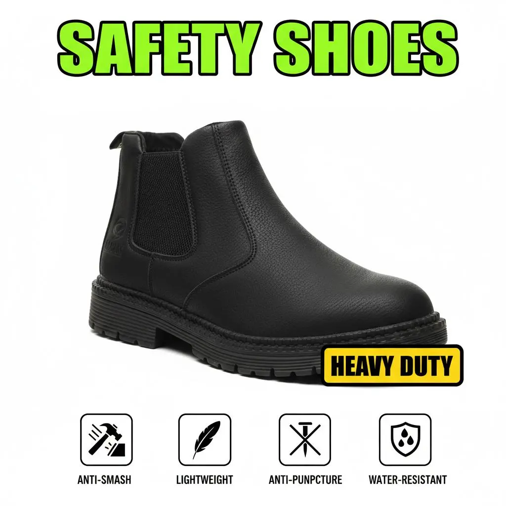 Waterproof Work Safety Shoes for Men and Women, Breathable Anti Slip Sneakers, Puncture Proof and Impact Resistant for Construction, Yard Work and Workshop Use