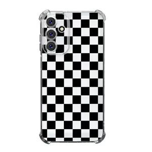 Checkerboard Pattern Phone Case For SAMSUNG GALAXY A14 A15 A16 A25 A26 A34 A35 A36 A53 A54 A55 A56 4G 5G Gift Ideas Anti-drop Cellphone Protective Case Soft Transparent Shockproof Mobile Phone Cover