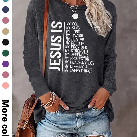 Women's Letter Print Drop Shoulder Sweatshirt Tops, Graphic Print Sweatshirt, Casual Sweatshirts, Casual Fitted Long Sleeve Round Neck Pullover for Fall & Winter, Women's Clothes for Daily Wear, Lady, Womenswear