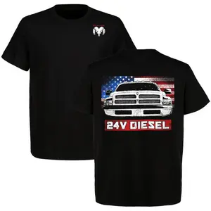24V Dodge Ram 2ND Gen 2-Sided T-Shirt Short Sleeve Premium Cotton Tee for Truck Fans All Seasons Car Enthusiast Made in USA Ultra Cotton T-Shirt