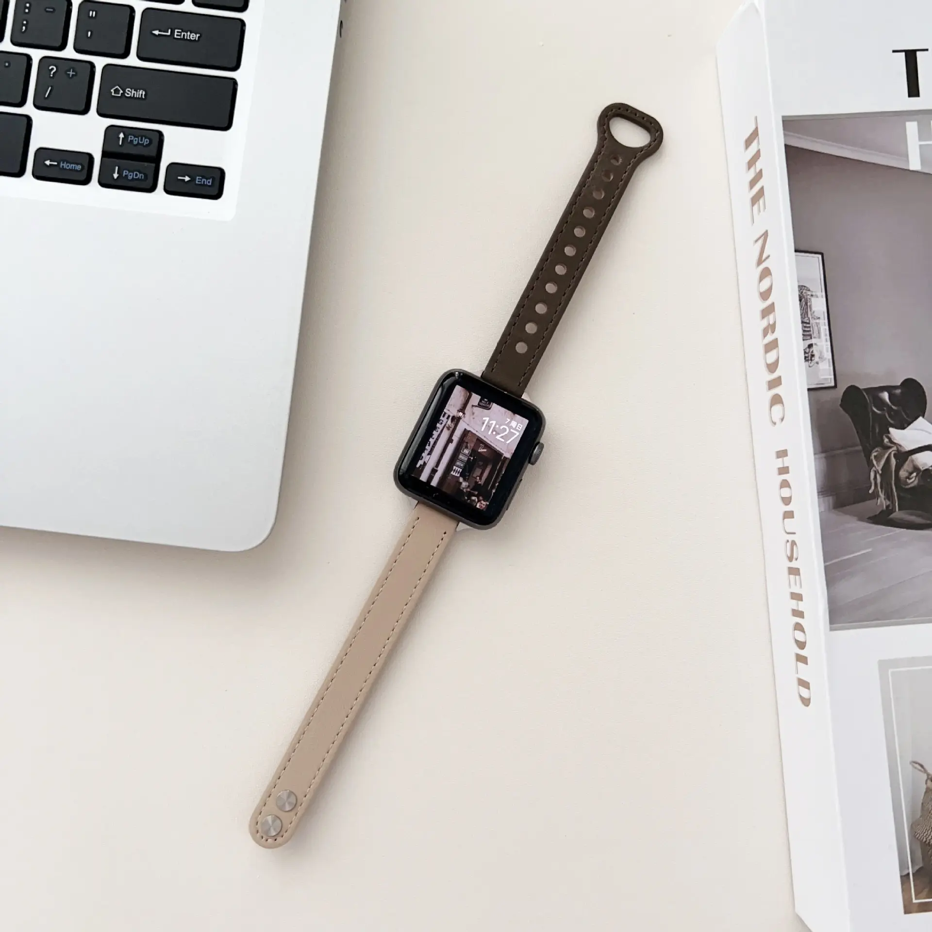 Compatible with Apple iWatch SE 10 9 Ultra 8 7 6 5 4 3 2 Watch Band Slim Genuine Leather Small Waist Women Compatible with Apple iWatch SE 10 9 Ultra 8 7 6 5 4 3 2 Watch Band Slim Genuine Leather Small Waist Women