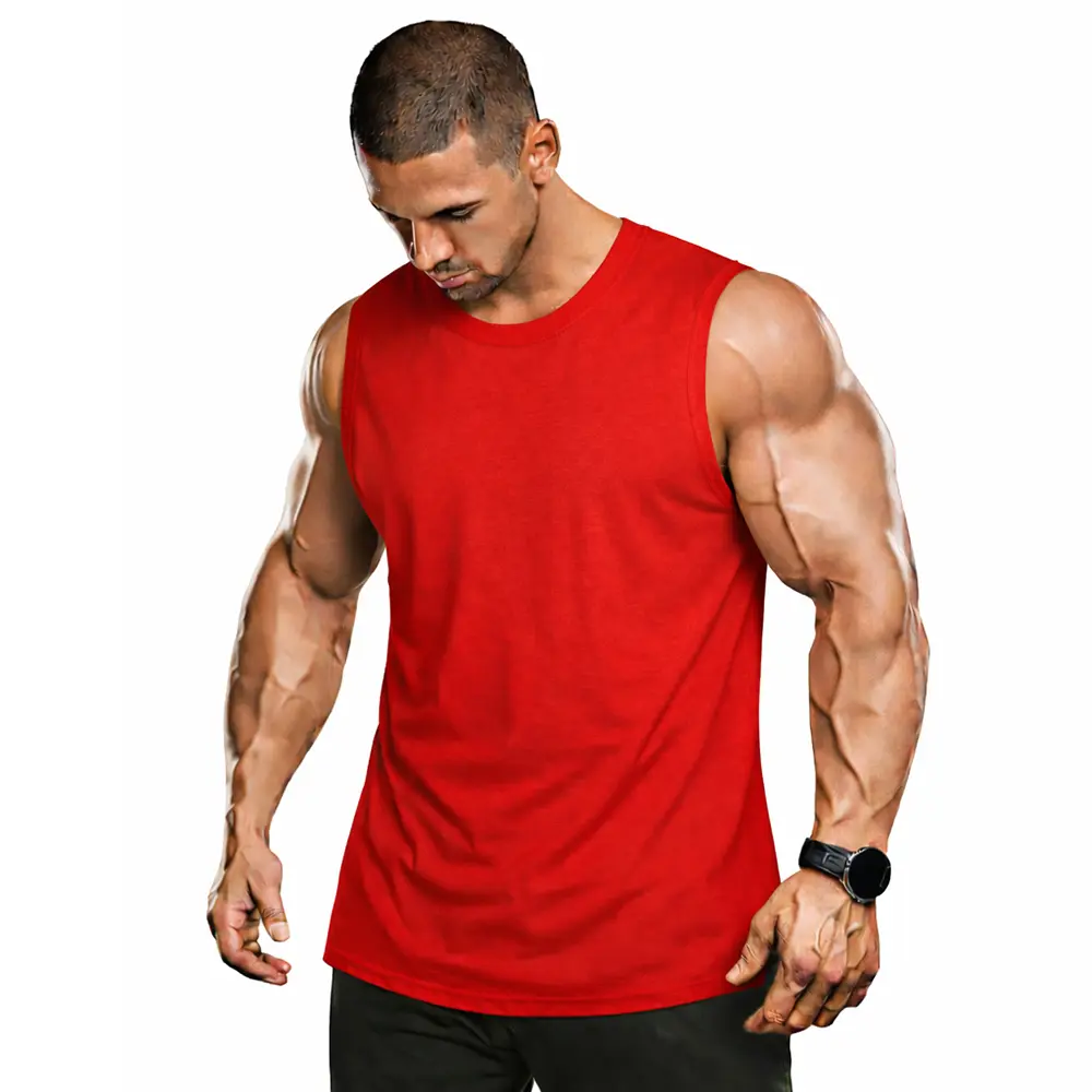 [Solid Color] Unisex Summer outfits men streetwear 80s 90s graphic tees cotton Anime tank tops men gifts Menswear