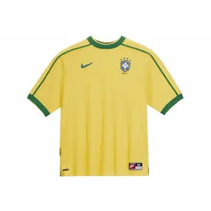 Nike Brazil 1998 Reissue Soccer Replica Jersey Varsity Maize/Pine Green (men) by StockX