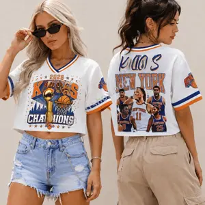 New York 2026 Crop Top Jersey, Champs City Hoops Basketball Tee, Vintage Game Day Shirt, Sports Fan Gift for Women, Custom Apparel