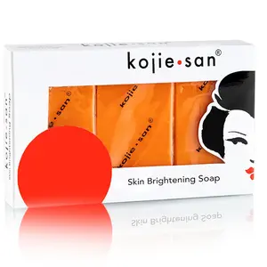 Kojie San Skin and Body Soap – Original Kojic Acid, Dark Spot Remover Soap Bar with Coconut & Tea Tree Oil – 3 X 65G Bars Kojie San
