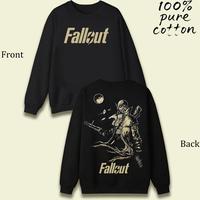 Black round neck hoodie