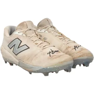 Austin Wells New York Yankees Autographed Game-Used White New Balance Cleats vs. Toronto Blue Jays on October 8, 2025 - Fanatics Authentic Certified
